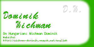 dominik wichman business card